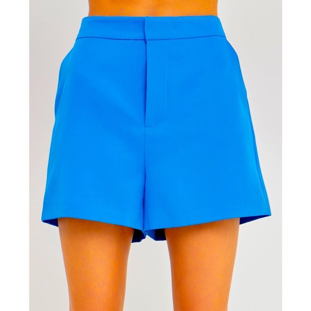 Women's High Waisted Suited Shorts - Ocean Blue, women’s short